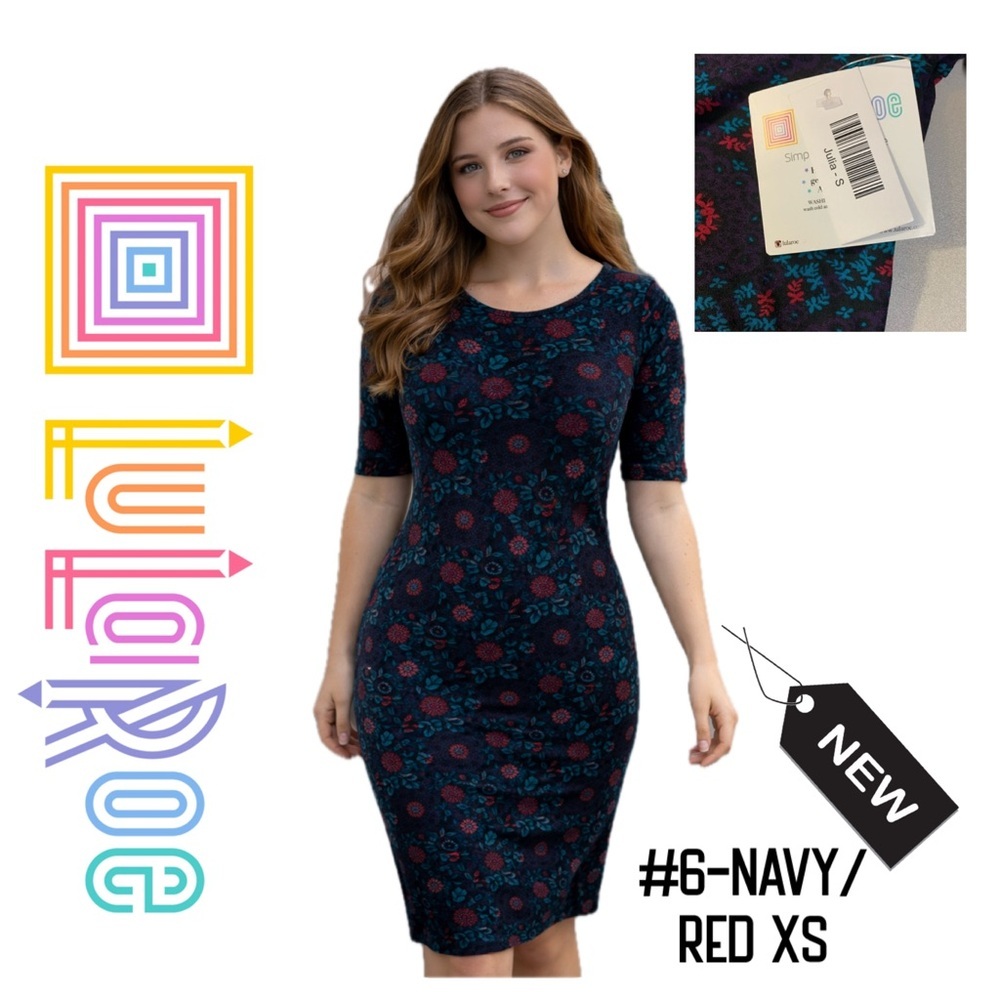 NWT- LULAROE Julia FITTED DRESS - Picture 10 of 11